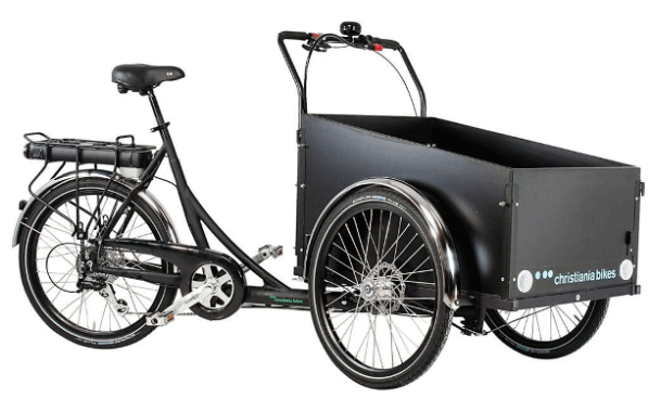 Cargo bike with engine